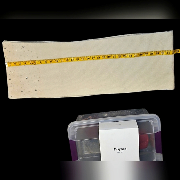 Molly Bracken Cream 64 inch Vintage Scarf with sparkles at both ends - Picture 4 of 5